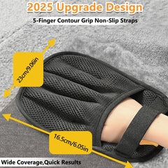 ZAYNSH pet hair removal glove on sofa removes pet hair effortlessly