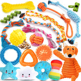 Zeaxuie 23-pack teething toys for small dogs encourage playful learning and teething relief.