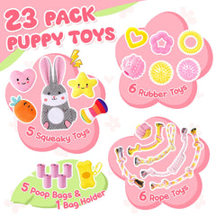 Zeaxuie rubber chew toy set for teething and chewing