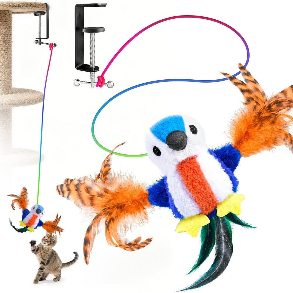 Zeepet flapping bird toy hanging clip enables indoor play enrichment