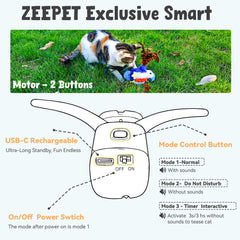 Zeepet flapping bird toy natural feathers close-up promotes safe, vigorous play