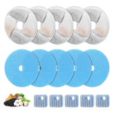 ZEKIRY 5-pack cat fountain filters shown for quick replacement and cleaner water.