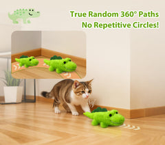 ZeLing HTL Croc Chase Toy with wagging tail engages hunting instincts