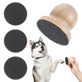 Zelphvt dog nail file board on wooden surface supports gentle, quiet nail care