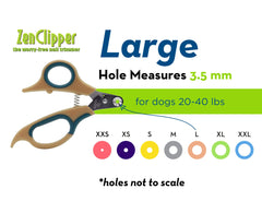 Zen Clipper stainless blades with non-slip handle enable steady clipping.