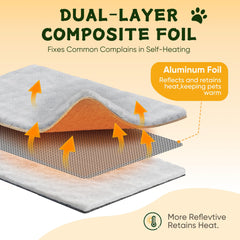 ZENGAOOU self-warming dog bed side profile showing generous lounge space