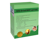 ZenithWorks dried BSF larvae bag highlighting high-protein poultry feed for chickens