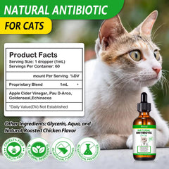 Zenpaws natural antibiotics for cats liquid-dispense highlights quick absorption for everyday use.