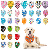 Zenymb 30-pack dog bandanas, folded display, assorted colors for events