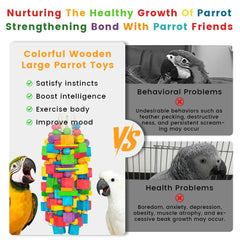 Zephyriel extra-large bird toy foraging design mimics wild enrichment and stimulates curiosity.