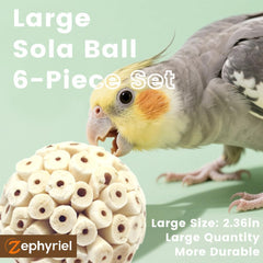 Zephyriel Foraging Toy Inside Cage provides bird enrichment during play.