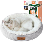 Zerbuger 20in cat bed plush fabric close-up showing cozy comfort