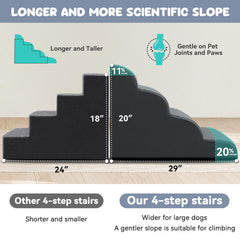 Zerbuger-3step-cat-stair-chair provides compact steps for sofas up to 20 inches.