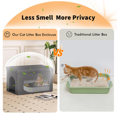Zerbuger cat litter box enclosure lid flip – convenient access for quick cleaning.