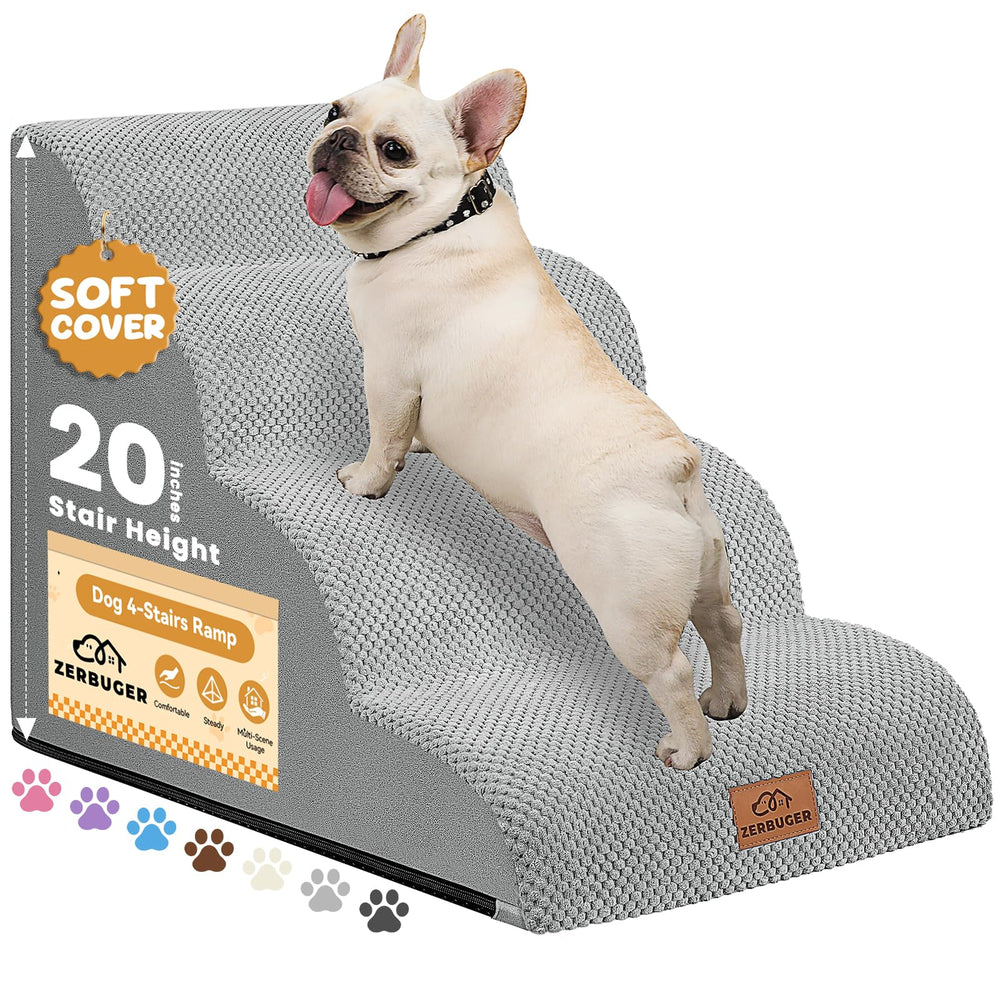 Zerbuger dog-ramp-16h-side-view shows curved incline for gentler, joint-friendly access.