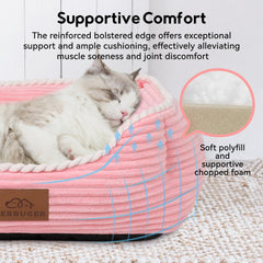 Zerbuger Orthopedic Dog Bed large pink foam-support image emphasizes restful sleep
