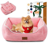 Zerbuger orthopedic dog bed top view shows plush pink surface for cozy naps.