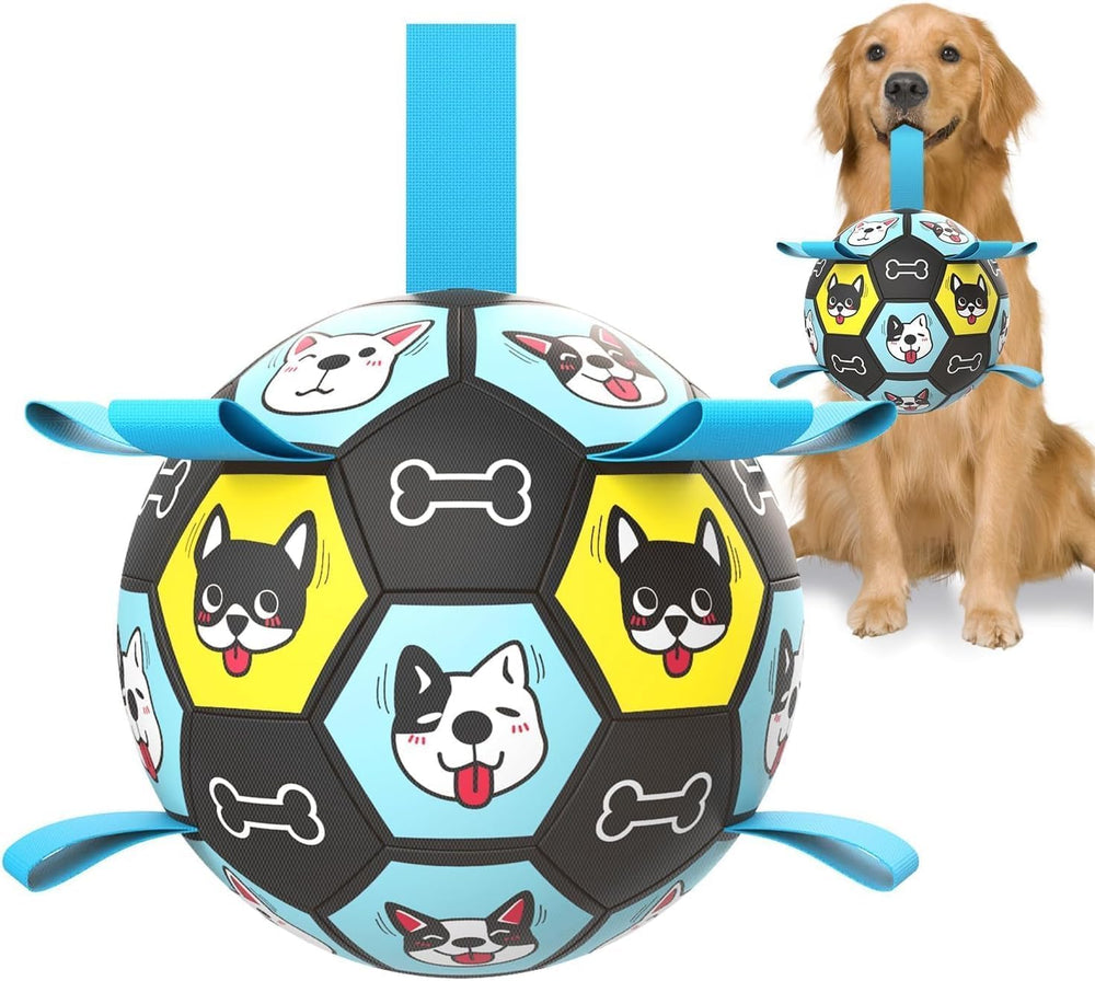 ZestPulse dog ball with straps ready for durable, high-energy fetch.