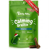 Zesty Paws OraStix pack ready for calming chew time and routine.