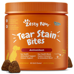 Zesty Paws Tear Stain Support soft chews for dog eye moisture and immune support