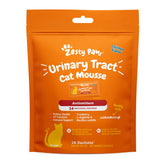 Zesty Paws Urinary Tract Cat Mousse bottle promoting kidney and urinary support.