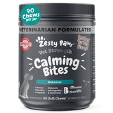 Zesty Paws Vet Strength Calming Chews tin front for stress relief during vet visits
