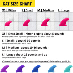 ZETPO cat nail caps worn comfortably on a cat's claw