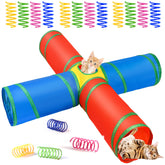 ZeyZoo cat tunnel 4-way collapsible for indoor play and bonding