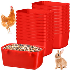 Zhehao 20-pcs bird cage cups red hanging assembly for easy feeding.