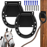 Zhengmy 2-set cross tie rings mounted on a stable beam for secure grooming.