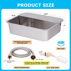 ZHEQOGZH float valve installation with included screwdriver for easy setup.