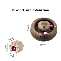 ZHIYUEJING cat toy bell ball attached to scratch board for interactive play