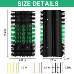 Zhuo·LeLe XL scratching brush installation showing secure mounting hardware