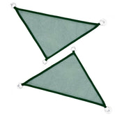 Zhuohai triangular reptile hammock in green with three suction cups for secure mounting.