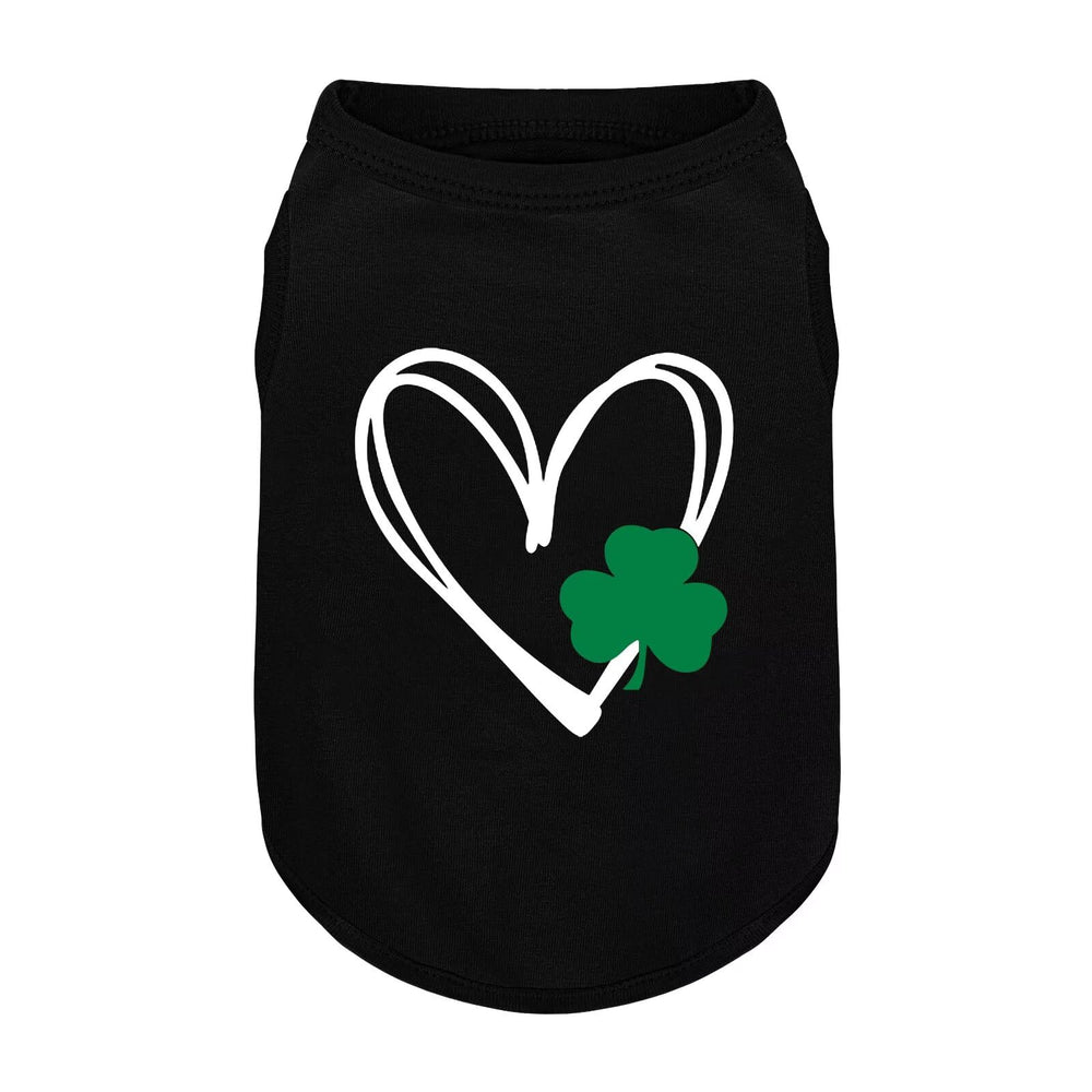 ZIAGAOP dog shirt front view featuring Love Four-Leaf Clover for everyday comfort.