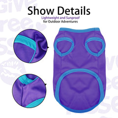 ZIAGAOP lightweight polyester dog tank top, fabric close-up, breathable comfort