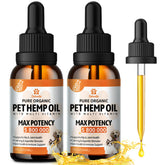 ZiehooGe hemp oil for dogs and cats bottle pour supports easy daily dosing for calm.