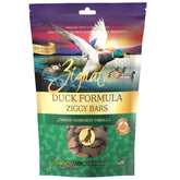 Zignature Duck Limited Ingredient Biscuit bag side view ready for training sessions.