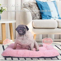 Zihapgpzp dog crate pad closeup showing soft faux fur texture.