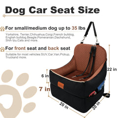Zilemoon car dog booster seat interior view—soft velvet fabric and memory foam for comfy rides.