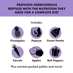 Closeup of Zilla Herbivore Medley pellets highlighting fortified nutrition