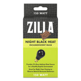 Zilla incandescent night-black bulb illuminates the terrarium for nocturnal conditions.