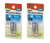 Zilla mini halogen bulb 25W Day Blue front view provides efficient reptile warmth and light