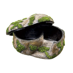 Zilla pet terrarium rock lair dark den interior for secure hide and humidity.