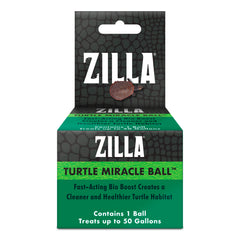 Zilla Turtle Miracle Ball in tank reduces sludge for clearer water