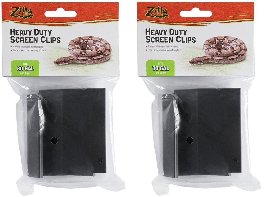 Zilla heavy-duty screen clip securing terrarium cover on large enclosures for reliable enclosure safety