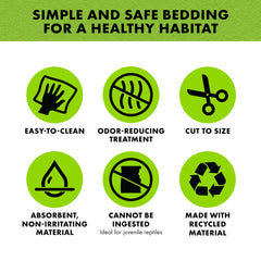 Zilla terrarium liner odor-control enzyme keeps terrariums smelling fresh