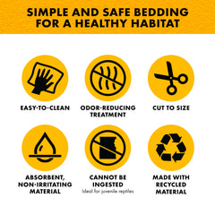 Zilla terrarium liner cut-to-size demonstrates easy installation for a custom-fit terrarium floor.