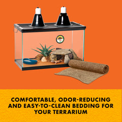 Zilla terrarium liner roll green texture for a clean habitat and odor control.