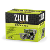 Zilla Vertical Decor Rock Cave attached to glass with suction for elevated hiding